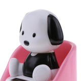 Maxbell Solar Powered Toys Noding Head Figurine Model Home Car Ornament Dog Pink