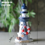 Maxbell Mediterranean Wooden Light House Tower Nautical Starfish Lifebouy Decor #1