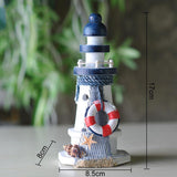 Maxbell Mediterranean Wooden Light House Tower Nautical Starfish Lifebouy Decor #1