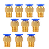 Maxbell 10 Pieces Pneumatic Tracheal Joint Male 4mm OD M5x08P Threaded Connector