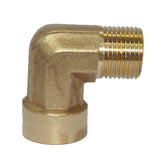 Maxbell 3/8 Inch Brass Barbed Double End Right Angle Pipe Fitting Threaded Connector