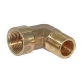 Maxbell 3/8 Inch Brass Barbed Double End Right Angle Pipe Fitting Threaded Connector