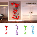 Maxbell 3D Removable Flower Mural Decal Art Vinyl Decor Home Wall Stickers  Red