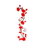 Maxbell 3D Removable Flower Mural Decal Art Vinyl Decor Home Wall Stickers  Red