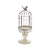 Maxbell Wrought Iron Birdcage Candlesticks Home Party Candle Tea Light Holder White