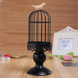 Maxbell Wrought Iron Birdcage Candlesticks Home Party Candle Tea Light Holder White