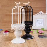 Maxbell Wrought Iron Birdcage Candlesticks Home Party Candle Tea Light Holder White