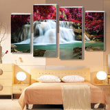 Maxbell 4Pcs/Set Canvas Decor Wall Art Painting Picture Fairy Waterfall 30*60cm/80cm