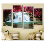 Maxbell 4Pcs/Set Canvas Decor Wall Art Painting Picture Fairy Waterfall 30*60cm/80cm