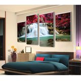 Maxbell 4Pcs/Set Canvas Decor Wall Art Painting Picture Fairy Waterfall 30*60cm/80cm