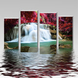 Maxbell 4Pcs/Set Canvas Decor Wall Art Painting Picture Fairy Waterfall 30*60cm/80cm