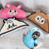 Maxbell Pet Dog Cat Bear Design Puppy Bath Towel Bathrobes Pajamas Blanket Blue S