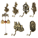 Maxbell Metal Cat Pattern Wind Chime Hanger Bell Charm Coat Hat Hook Garden Ornament