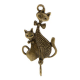 Maxbell Metal Cat Pattern Wind Chime Hanger Bell Charm Coat Hat Hook Garden Ornament