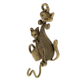 Maxbell Metal Cat Pattern Wind Chime Hanger Bell Charm Coat Hat Hook Garden Ornament