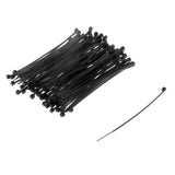 Maxbell 100pcs 1.9x150mm Nylon Wrap Cable Loop Ties Fasten Wire Self-Locking -Black