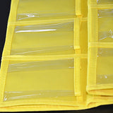 Maxbell 36 Mini Pockets Clear Hanging Jewelry Organizers Closet Storage Bag Yellow