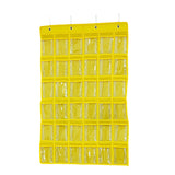 Maxbell 36 Mini Pockets Clear Hanging Jewelry Organizers Closet Storage Bag Yellow