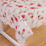 Maxbell Wipe Clean PVC Vinyl Tablecloth Rectangule Floral Table Protect Cover Red#10