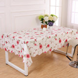 Maxbell Wipe Clean PVC Vinyl Tablecloth Rectangule Floral Table Protect Cover Red#10