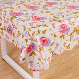 Maxbell Wipe Clean PVC Vinyl Tablecloth Kitchen Floral Table Protect Cover Peony#5