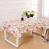 Maxbell Wipe Clean PVC Vinyl Tablecloth Kitchen Floral Table Protect Cover Peony#5