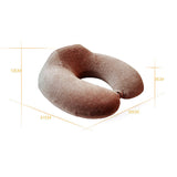 Maxbell Memory Foam U Shaped Travel Pillow Neck Support Head Rest Cushion Coffee