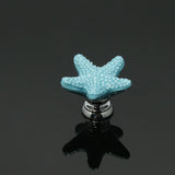 Maxbell Creative Starfish Door Knob Cabinet Furniture Drawer Pull Handle-Blue