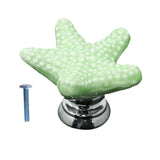 Maxbell Creative Starfish Door Knob Cabinet Furniture Drawer Pull Handle-Green