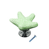 Maxbell Creative Starfish Door Knob Cabinet Furniture Drawer Pull Handle-Green