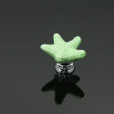 Maxbell Creative Starfish Door Knob Cabinet Furniture Drawer Pull Handle-Green