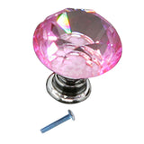 Maxbell Pink Diamond Crystal Cabinet Door Drawer Cupboad Bin Handle Pull Knob 30mm