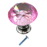 Maxbell Pink Diamond Crystal Cabinet Door Drawer Cupboad Bin Handle Pull Knob 30mm