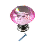 Maxbell Pink Diamond Crystal Cabinet Door Drawer Cupboad Bin Handle Pull Knob 30mm