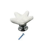 Maxbell Creative Starfish Door Knob Cabinet Furniture Drawer Pull Handle-White