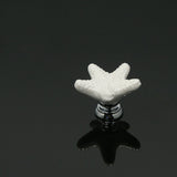 Maxbell Creative Starfish Door Knob Cabinet Furniture Drawer Pull Handle-White