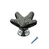 Maxbell Creative Starfish Door Knob Cabinet Furniture Drawer Pull Handle-Black