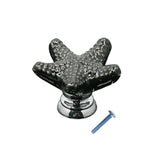 Maxbell Creative Starfish Door Knob Cabinet Furniture Drawer Pull Handle-Black