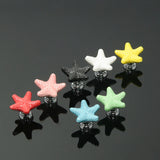 Maxbell Creative Starfish Door Knob Cabinet Furniture Drawer Pull Handle-Black