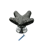 Maxbell Creative Starfish Door Knob Cabinet Furniture Drawer Pull Handle-Black