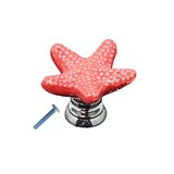 Maxbell Creative Starfish Knob Pull Door Drawer Cabinet Cupboard Dresser Handle-Red