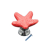 Maxbell Creative Starfish Knob Pull Door Drawer Cabinet Cupboard Dresser Handle-Red