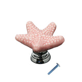 Maxbell Creative Starfish Door Knob Cabinet Furniture Drawer Pull Handle-Pink