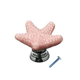 Maxbell Creative Starfish Door Knob Cabinet Furniture Drawer Pull Handle-Pink