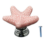 Maxbell Creative Starfish Door Knob Cabinet Furniture Drawer Pull Handle-Pink