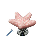 Maxbell Creative Starfish Door Knob Cabinet Furniture Drawer Pull Handle-Pink