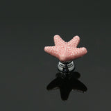 Maxbell Creative Starfish Door Knob Cabinet Furniture Drawer Pull Handle-Pink