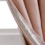 Maxbell Solid Eyelet Top Cotton Window Shade Curtain Panel Blind  100*250cm Pink