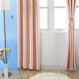 Maxbell Solid Eyelet Top Cotton Window Shade Curtain Panel Blind  100*250cm Pink
