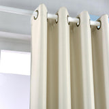 Maxbell Solid Eyelet Top Cotton Window Shade Curtain Panel Blind  200*250cm Beige